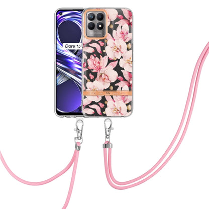 Flowers Series TPU Phone Case with Lanyard, For OPPO A15 / A15S, For OPPO A55 5G / A53S 5G / A54 4G / A16 / A54S 4G, For OPPO A74 5G / A93 5G / A54 5G / A93S 5G, For OPPO A94 5G, For OPPO Realme 8i, For OPPO Reno6 5G, For OPPO Reno6 Pro+ 5G