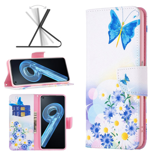 Colored Drawing Pattern Leather Phone Case, For OPPO A36 / Realme 9i, For OPPO Realme 9 Pro+