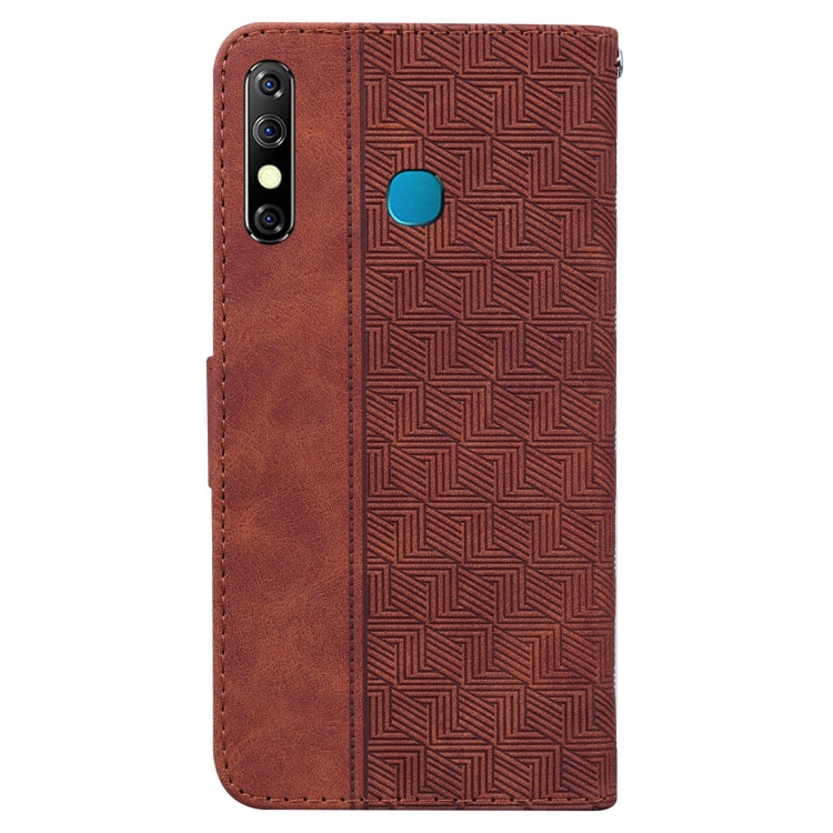 Geometric Embossed Leather Phone Case, For Infinix Hot 8 X650 CC7, For Infinix Hot 9 X655C / Note 7 Lite, For Infinix Hot 10 Play / Smart 5 India, For Infinix Hot 10s / Hot 10T, For Infinix Note 7 X690, For Infinix Smart 5 X657 / Hot 10 Lite           ...