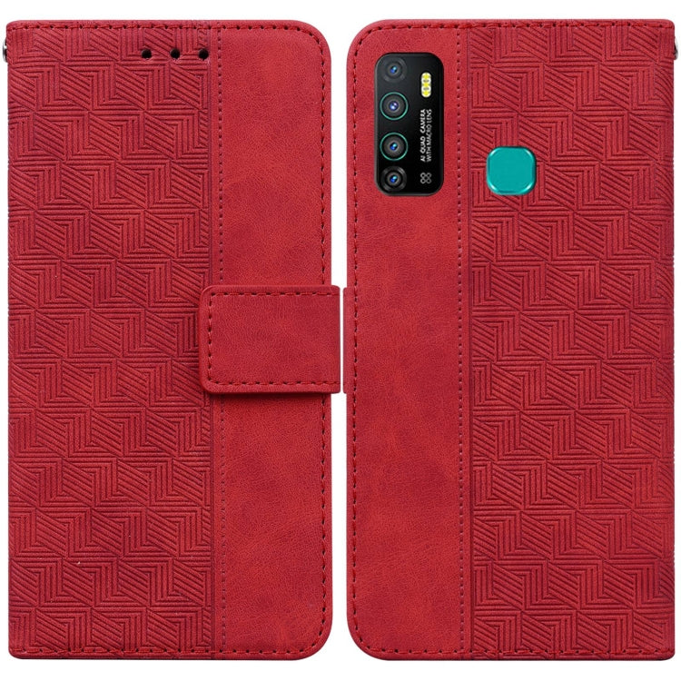 Geometric Embossed Leather Phone Case, For Infinix Hot 8 X650 CC7, For Infinix Hot 9 X655C / Note 7 Lite, For Infinix Hot 10 Play / Smart 5 India, For Infinix Hot 10s / Hot 10T, For Infinix Note 7 X690, For Infinix Smart 5 X657 / Hot 10 Lite           ...