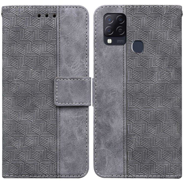 Geometric Embossed Leather Phone Case, For Infinix Hot 8 X650 CC7, For Infinix Hot 9 X655C / Note 7 Lite, For Infinix Hot 10 Play / Smart 5 India, For Infinix Hot 10s / Hot 10T, For Infinix Note 7 X690, For Infinix Smart 5 X657 / Hot 10 Lite           ...
