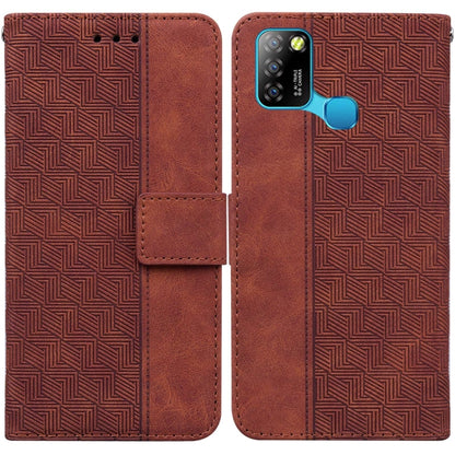 Geometric Embossed Leather Phone Case, For Infinix Hot 8 X650 CC7, For Infinix Hot 9 X655C / Note 7 Lite, For Infinix Hot 10 Play / Smart 5 India, For Infinix Hot 10s / Hot 10T, For Infinix Note 7 X690, For Infinix Smart 5 X657 / Hot 10 Lite           ...