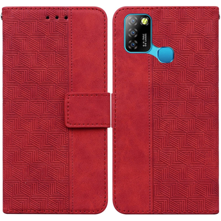 Geometric Embossed Leather Phone Case, For Infinix Hot 8 X650 CC7, For Infinix Hot 9 X655C / Note 7 Lite, For Infinix Hot 10 Play / Smart 5 India, For Infinix Hot 10s / Hot 10T, For Infinix Note 7 X690, For Infinix Smart 5 X657 / Hot 10 Lite           ...