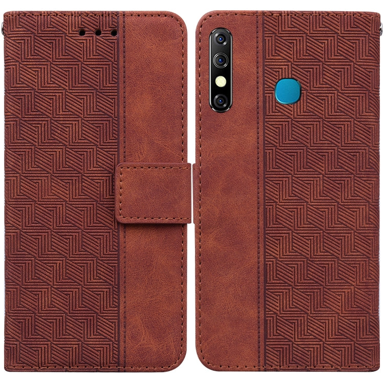 Geometric Embossed Leather Phone Case, For Infinix Hot 8 X650 CC7, For Infinix Hot 9 X655C / Note 7 Lite, For Infinix Hot 10 Play / Smart 5 India, For Infinix Hot 10s / Hot 10T, For Infinix Note 7 X690, For Infinix Smart 5 X657 / Hot 10 Lite           ...