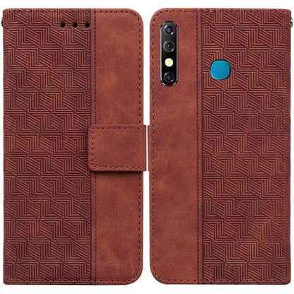 Geometric Embossed Leather Phone Case, For Infinix Hot 8 X650 CC7, For Infinix Hot 9 X655C / Note 7 Lite, For Infinix Hot 10 Play / Smart 5 India, For Infinix Hot 10s / Hot 10T, For Infinix Note 7 X690, For Infinix Smart 5 X657 / Hot 10 Lite           ...