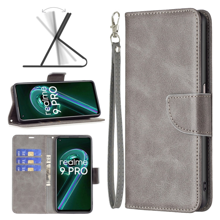 Retro Lambskin Texture Leather Phone Case, For OPPO Realme 9 Pro