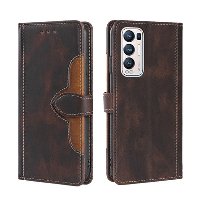 Skin Feel Straw Hat Magnetic Buckle Leather Phone Case, For OPPO Reno3 5G JP Version, For OPPO A16, For OPPO A53 / A32 / A33 / A53s 2020, For OPPO A55 5G, For OPPO A55s 5G, For OPPO A94 5G / F19 Pro+ / Reno 5Z, For OPPO F19 Pro / A94 4G / Reno5 F      ...
