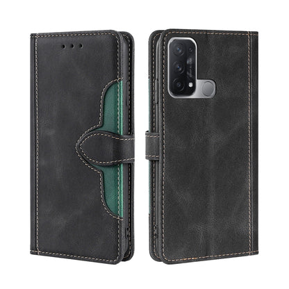 Skin Feel Straw Hat Magnetic Buckle Leather Phone Case, For OPPO Reno3 5G JP Version, For OPPO A16, For OPPO A53 / A32 / A33 / A53s 2020, For OPPO A55 5G, For OPPO A55s 5G, For OPPO A94 5G / F19 Pro+ / Reno 5Z, For OPPO F19 Pro / A94 4G / Reno5 F      ...