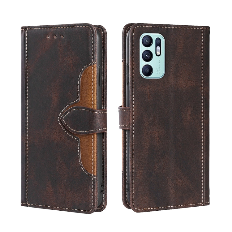 Skin Feel Straw Hat Magnetic Buckle Leather Phone Case, For OPPO Reno3 5G JP Version, For OPPO A16, For OPPO A53 / A32 / A33 / A53s 2020, For OPPO A55 5G, For OPPO A55s 5G, For OPPO A94 5G / F19 Pro+ / Reno 5Z, For OPPO F19 Pro / A94 4G / Reno5 F      ...