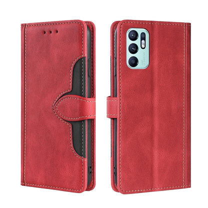 Skin Feel Straw Hat Magnetic Buckle Leather Phone Case, For OPPO Reno3 5G JP Version, For OPPO A16, For OPPO A53 / A32 / A33 / A53s 2020, For OPPO A55 5G, For OPPO A55s 5G, For OPPO A94 5G / F19 Pro+ / Reno 5Z, For OPPO F19 Pro / A94 4G / Reno5 F      ...