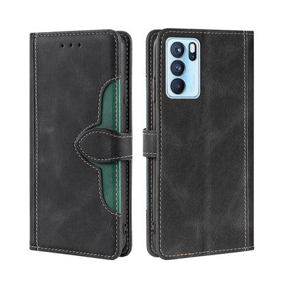 Skin Feel Straw Hat Magnetic Buckle Leather Phone Case, For OPPO Reno3 5G JP Version, For OPPO A16, For OPPO A53 / A32 / A33 / A53s 2020, For OPPO A55 5G, For OPPO A55s 5G, For OPPO A94 5G / F19 Pro+ / Reno 5Z, For OPPO F19 Pro / A94 4G / Reno5 F      ...