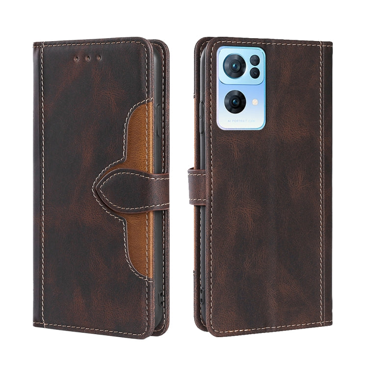 Skin Feel Straw Hat Magnetic Buckle Leather Phone Case, For OPPO Reno3 5G JP Version, For OPPO A16, For OPPO A53 / A32 / A33 / A53s 2020, For OPPO A55 5G, For OPPO A55s 5G, For OPPO A94 5G / F19 Pro+ / Reno 5Z, For OPPO F19 Pro / A94 4G / Reno5 F      ...