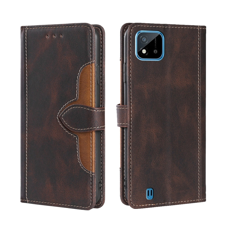 Skin Feel Straw Hat Magnetic Buckle Leather Phone Case, For OPPO Realme C12 / Narzo 20, For OPPO Realme C20, For OPPO Realme C21, For OPPO Realme C21Y, For OPPO Realme GT Neo2 5G, For OPPO Realme GT Master / Q3 Pro, For OPPO Realme GT / Q3 Pro 5G      ...