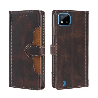 Skin Feel Straw Hat Magnetic Buckle Leather Phone Case, For OPPO Realme C12 / Narzo 20, For OPPO Realme C20, For OPPO Realme C21, For OPPO Realme C21Y, For OPPO Realme GT Neo2 5G, For OPPO Realme GT Master / Q3 Pro, For OPPO Realme GT / Q3 Pro 5G      ...