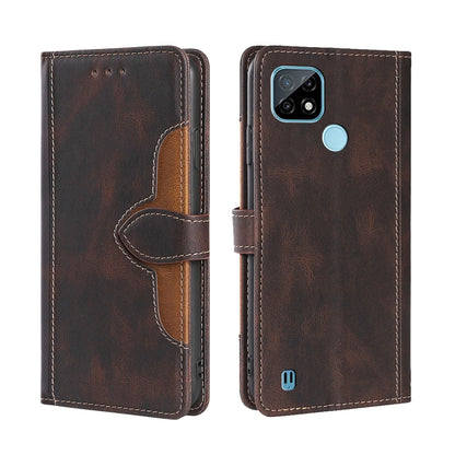 Skin Feel Straw Hat Magnetic Buckle Leather Phone Case, For OPPO Realme C12 / Narzo 20, For OPPO Realme C20, For OPPO Realme C21, For OPPO Realme C21Y, For OPPO Realme GT Neo2 5G, For OPPO Realme GT Master / Q3 Pro, For OPPO Realme GT / Q3 Pro 5G      ...
