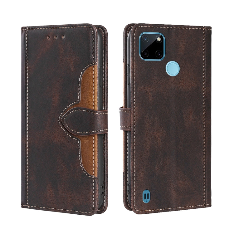 Skin Feel Straw Hat Magnetic Buckle Leather Phone Case, For OPPO Realme C12 / Narzo 20, For OPPO Realme C20, For OPPO Realme C21, For OPPO Realme C21Y, For OPPO Realme GT Neo2 5G, For OPPO Realme GT Master / Q3 Pro, For OPPO Realme GT / Q3 Pro 5G      ...
