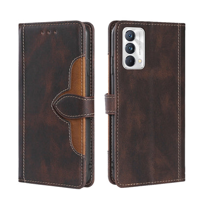 Skin Feel Straw Hat Magnetic Buckle Leather Phone Case, For OPPO Realme C12 / Narzo 20, For OPPO Realme C20, For OPPO Realme C21, For OPPO Realme C21Y, For OPPO Realme GT Neo2 5G, For OPPO Realme GT Master / Q3 Pro, For OPPO Realme GT / Q3 Pro 5G      ...