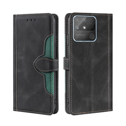 Skin Feel Straw Hat Magnetic Buckle Leather Phone Case, For OPPO Realme C12 / Narzo 20, For OPPO Realme C20, For OPPO Realme C21, For OPPO Realme C21Y, For OPPO Realme GT Neo2 5G, For OPPO Realme GT Master / Q3 Pro, For OPPO Realme GT / Q3 Pro 5G      ...