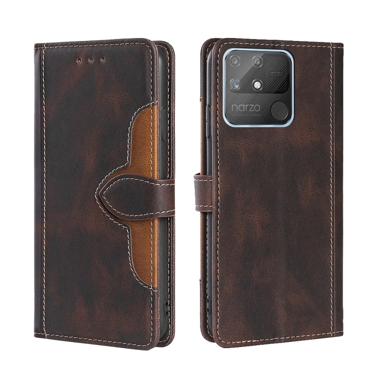 Skin Feel Straw Hat Magnetic Buckle Leather Phone Case, For OPPO Realme C12 / Narzo 20, For OPPO Realme C20, For OPPO Realme C21, For OPPO Realme C21Y, For OPPO Realme GT Neo2 5G, For OPPO Realme GT Master / Q3 Pro, For OPPO Realme GT / Q3 Pro 5G      ...