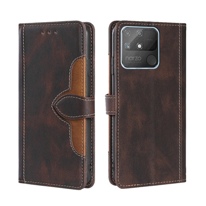 Skin Feel Straw Hat Magnetic Buckle Leather Phone Case, For OPPO Realme C12 / Narzo 20, For OPPO Realme C20, For OPPO Realme C21, For OPPO Realme C21Y, For OPPO Realme GT Neo2 5G, For OPPO Realme GT Master / Q3 Pro, For OPPO Realme GT / Q3 Pro 5G      ...