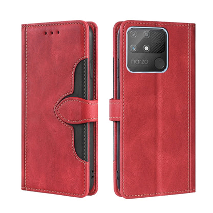 Skin Feel Straw Hat Magnetic Buckle Leather Phone Case, For OPPO Realme C12 / Narzo 20, For OPPO Realme C20, For OPPO Realme C21, For OPPO Realme C21Y, For OPPO Realme GT Neo2 5G, For OPPO Realme GT Master / Q3 Pro, For OPPO Realme GT / Q3 Pro 5G      ...