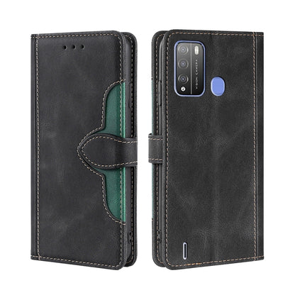Skin Feel Straw Hat Magnetic Buckle Leather Phone Case, For Itel A48, For Itel Vision 1 Pro, For Oukitel C25, For Tecno Phantom X