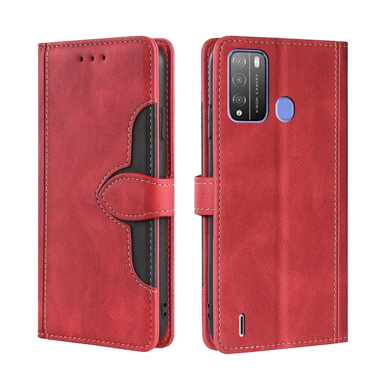 Skin Feel Straw Hat Magnetic Buckle Leather Phone Case, For Itel A48, For Itel Vision 1 Pro, For Oukitel C25, For Tecno Phantom X