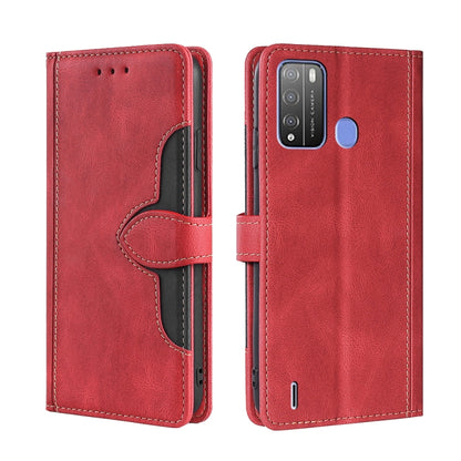 Skin Feel Straw Hat Magnetic Buckle Leather Phone Case, For Itel A48, For Itel Vision 1 Pro, For Oukitel C25, For Tecno Phantom X