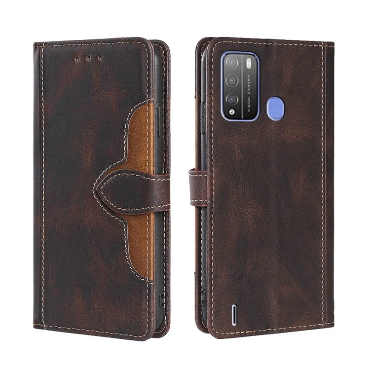 Skin Feel Straw Hat Magnetic Buckle Leather Phone Case, For Itel A48, For Itel Vision 1 Pro, For Oukitel C25, For Tecno Phantom X