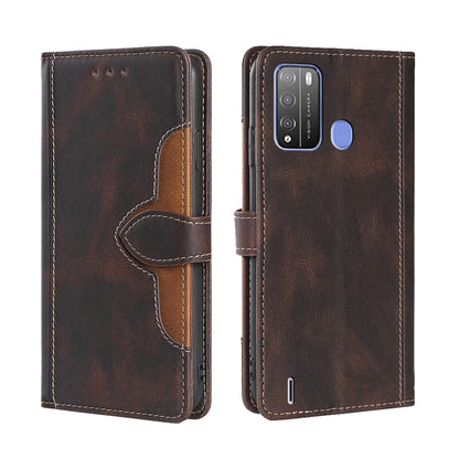 Skin Feel Straw Hat Magnetic Buckle Leather Phone Case, For Itel A48, For Itel Vision 1 Pro, For Oukitel C25, For Tecno Phantom X