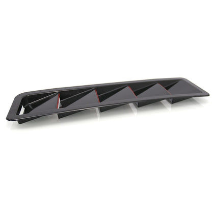 2 in 1 Car Air Intake Scoop Bonnet Hood Vent Louver Cooling Panel Trim Set, SSW007A-BK-R Black