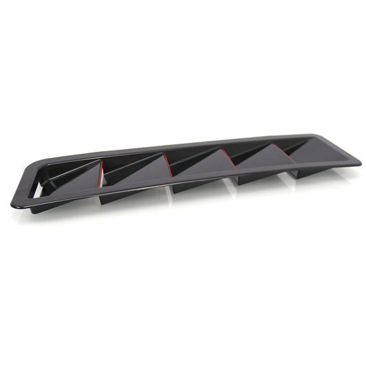 2 in 1 Car Air Intake Scoop Bonnet Hood Vent Louver Cooling Panel Trim Set, SSW007A-BK-R Black