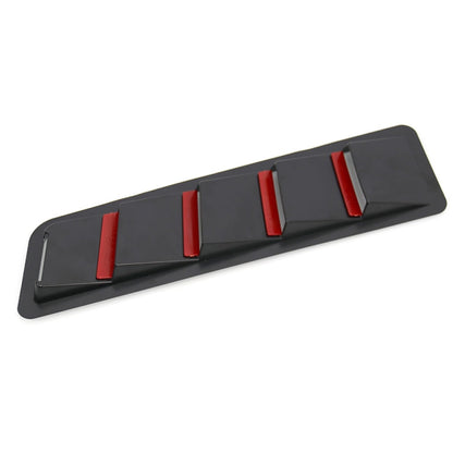 2 in 1 Car Air Intake Scoop Bonnet Hood Vent Louver Cooling Panel Trim Set, SSW007A-BK-R Black