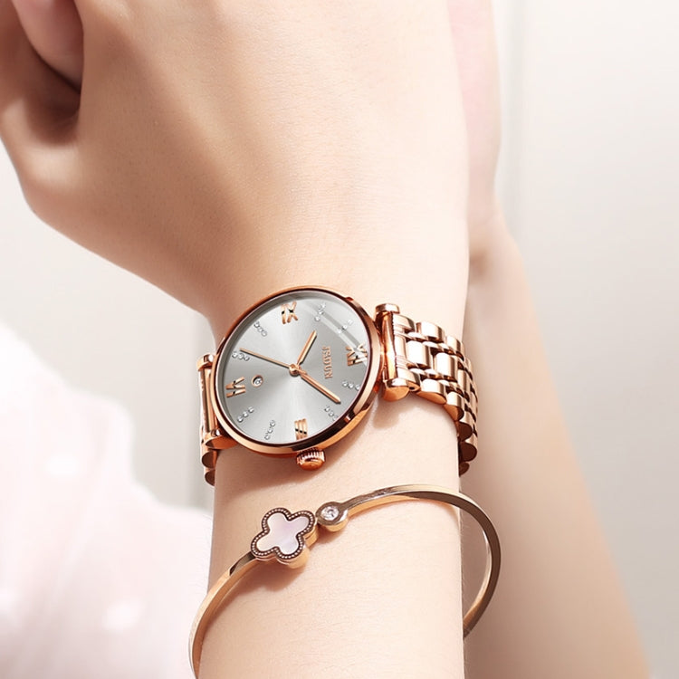 JIN SHI DUN 6533 Montre Femme Tendance Étanche Ultra-fine à Quartz