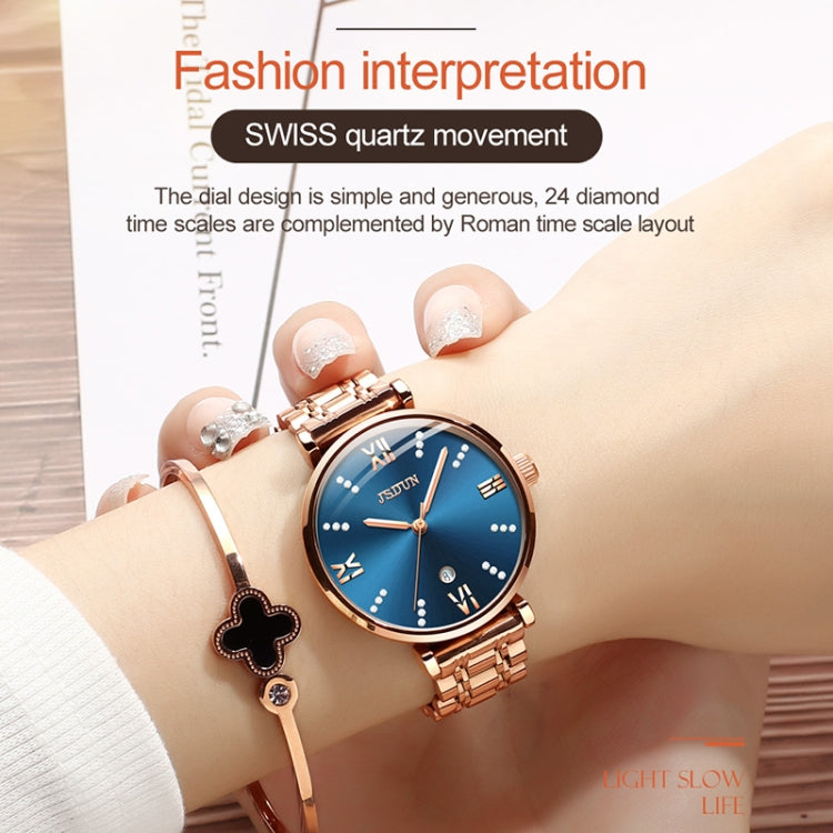 JIN SHI DUN 6533 Montre Femme Tendance Étanche Ultra-fine à Quartz