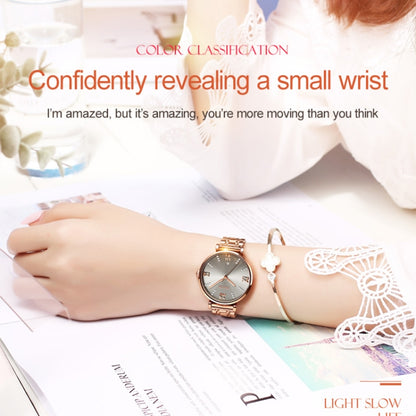 JIN SHI DUN 6533 Montre Femme Tendance Étanche Ultra-fine à Quartz
