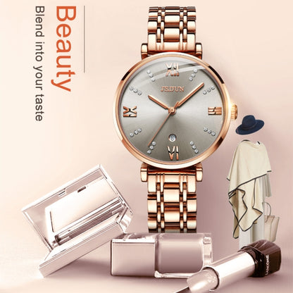 JIN SHI DUN 6533 Montre Femme Tendance Étanche Ultra-fine à Quartz