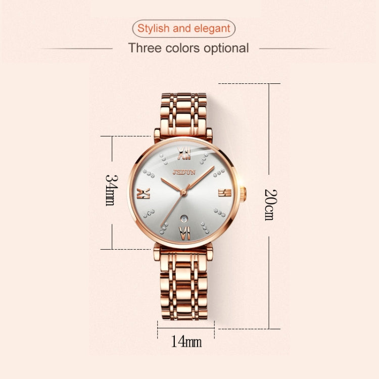 JIN SHI DUN 6533 Montre Femme Tendance Étanche Ultra-fine à Quartz