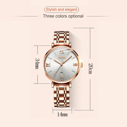 JIN SHI DUN 6533 Montre Femme Tendance Étanche Ultra-fine à Quartz