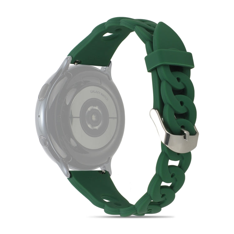 Ring Buckle Silicone Watchband, 20mm, 22mm