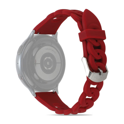 Ring Buckle Silicone Watchband, 20mm, 22mm