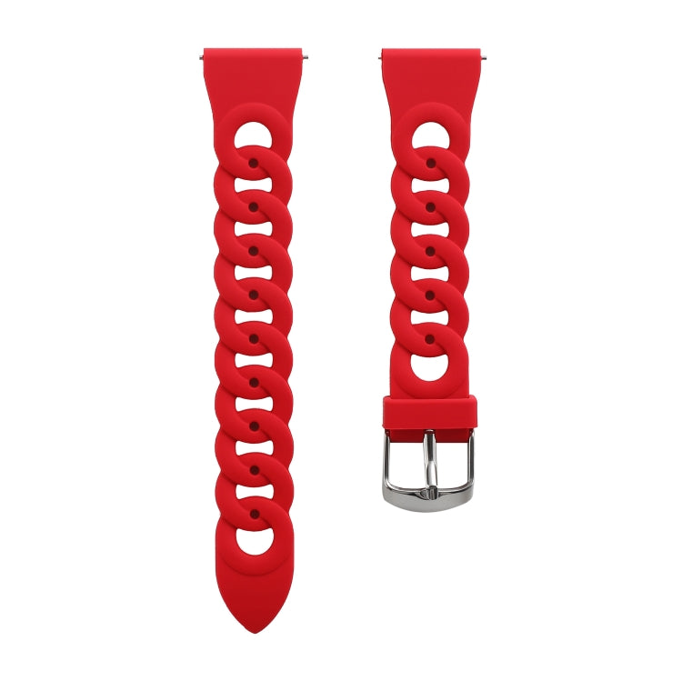 Ring Buckle Silicone Watchband, 20mm, 22mm