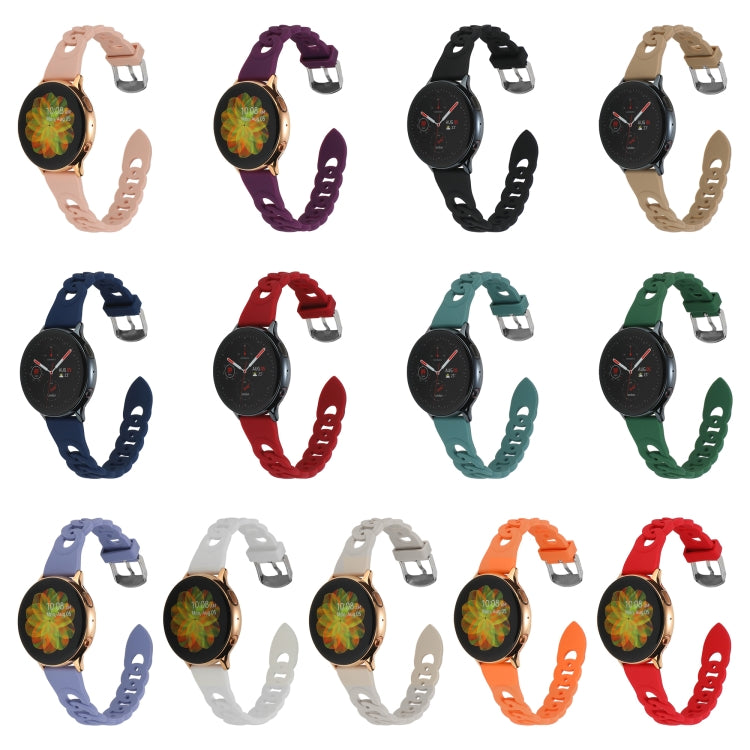 Ring Buckle Silicone Watchband, 20mm, 22mm
