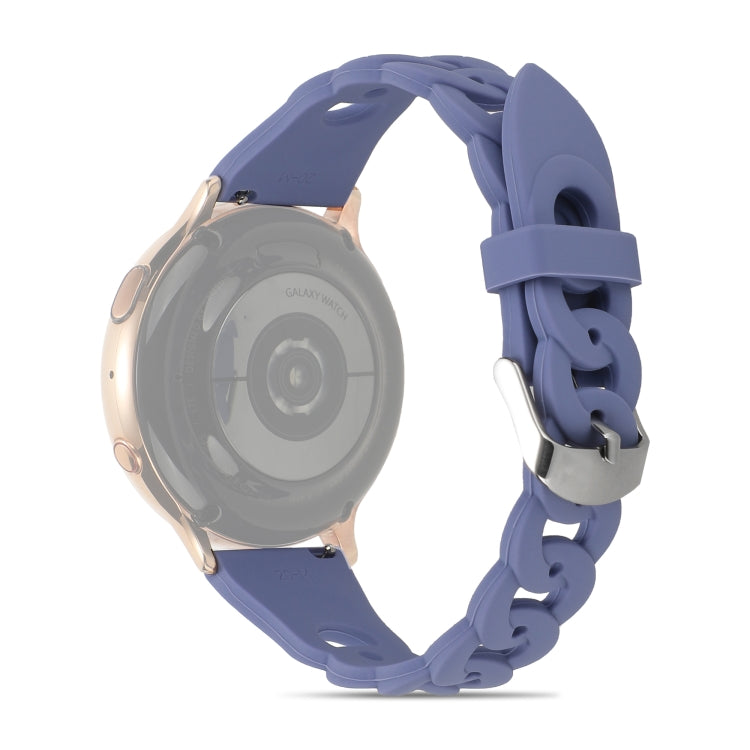 Ring Buckle Silicone Watchband, 20mm, 22mm