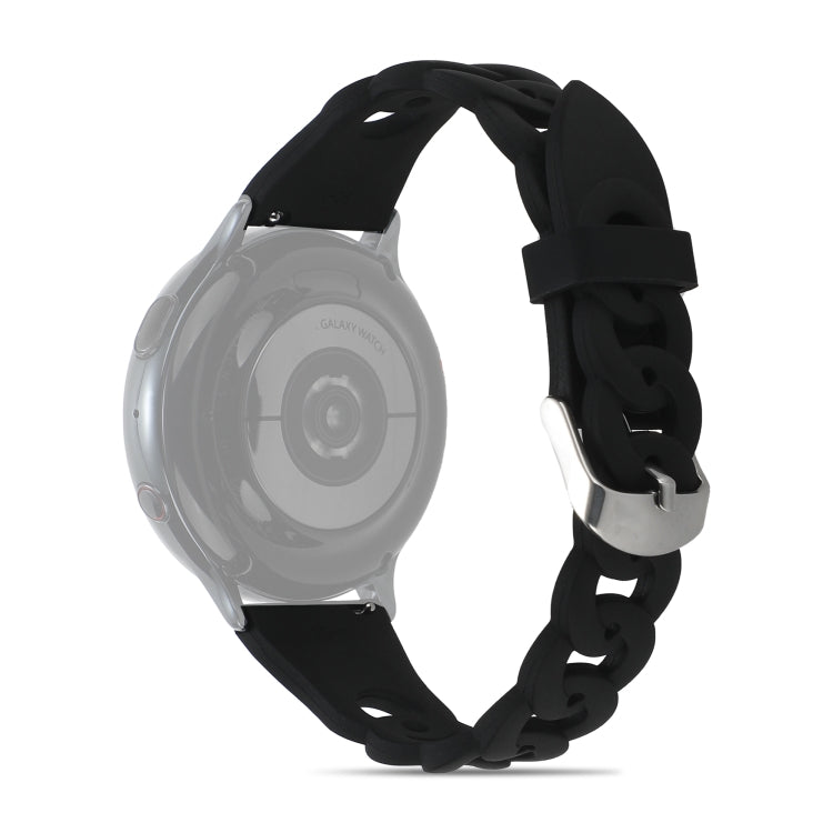 Ring Buckle Silicone Watchband, 20mm, 22mm