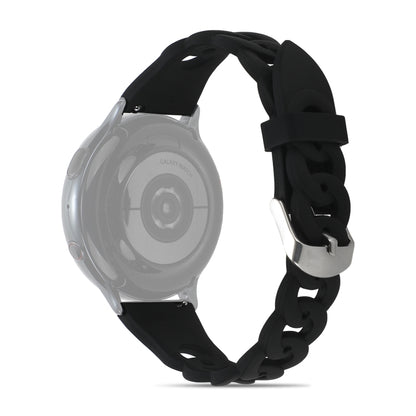 Ring Buckle Silicone Watchband, 20mm, 22mm