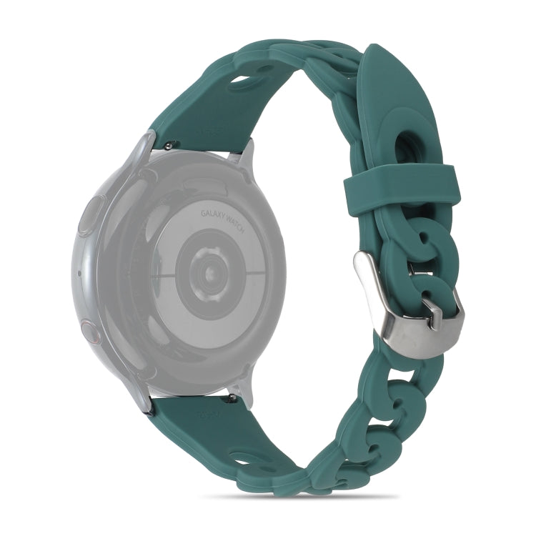 Ring Buckle Silicone Watchband, 20mm, 22mm