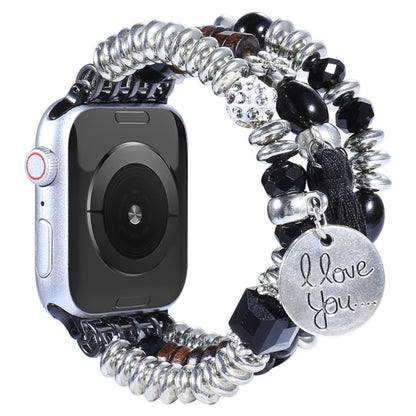 Tassel Beaded Watchband For Apple Watch Series, 7 41mm / 6&SE&5&4 40mm / 3&2&1 38mm, 7 45mm / 6&SE&5&4 44mm / 3&2&1 42mm
