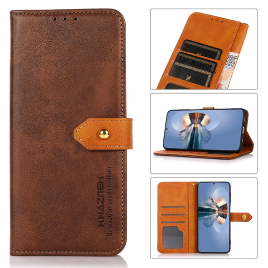 KHAZNEH Dual-color Cowhide Texture Flip Leather Phone Case, For Motorola Moto G22, For Google Pixel 7 Pro 5G, For Google Pixel 7