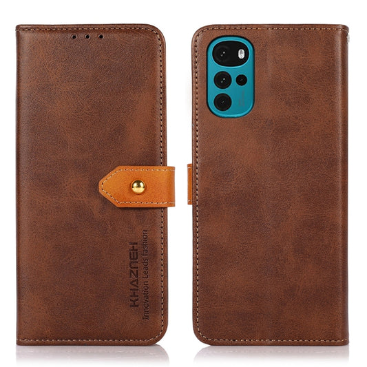 KHAZNEH Dual-color Cowhide Texture Flip Leather Phone Case, For Motorola Moto G22, For Google Pixel 7 Pro 5G, For Google Pixel 7